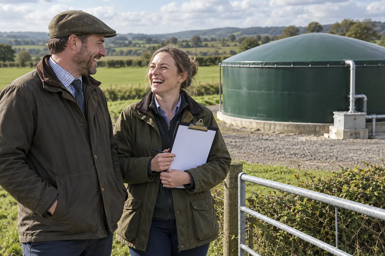 Two laughing advisers for Dorset slurry handling enforcement 2026