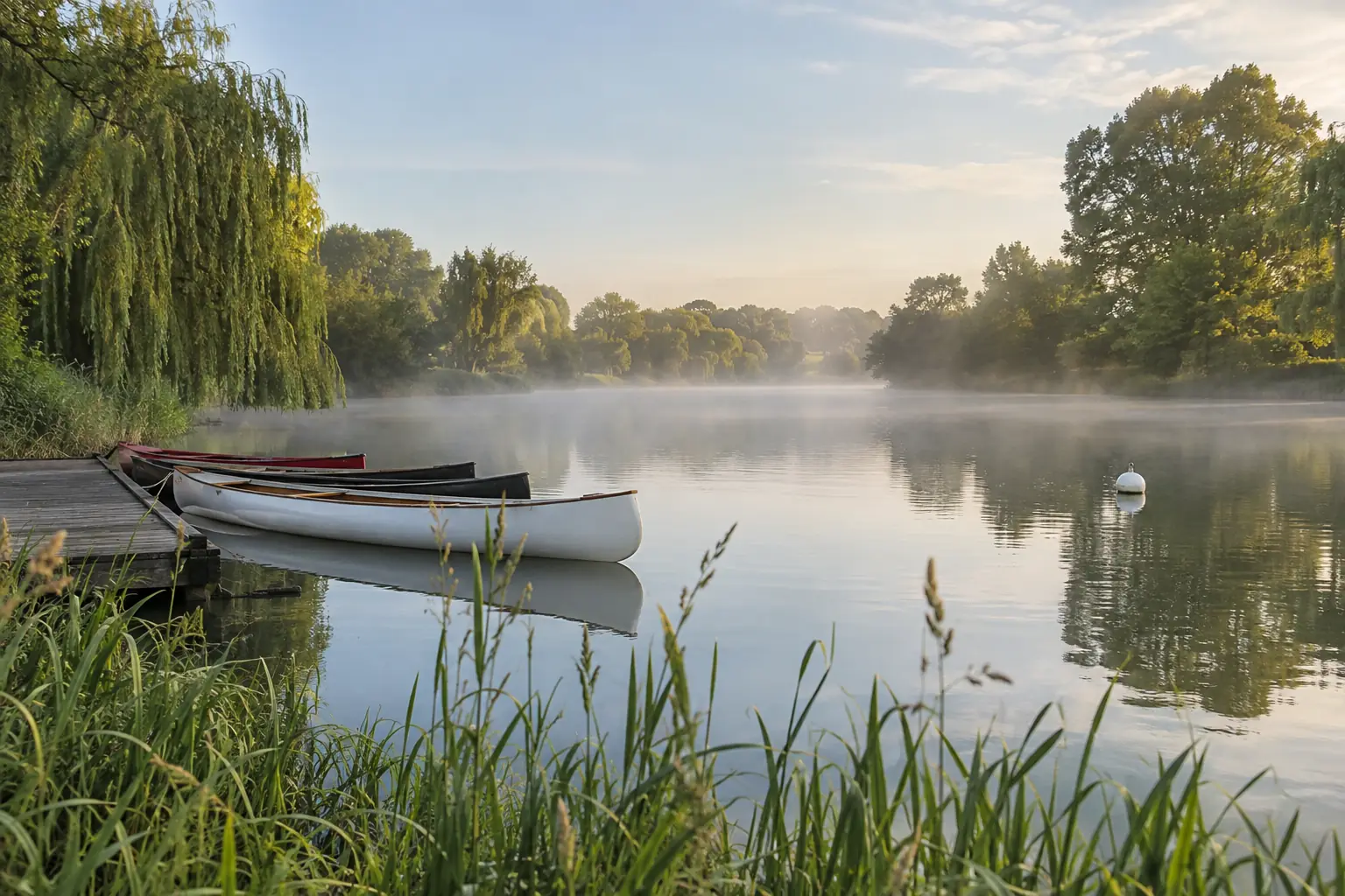 Empty Thames reach with canoes for fictional Elmbridge canoe regatta river restriction 2026 editorial image