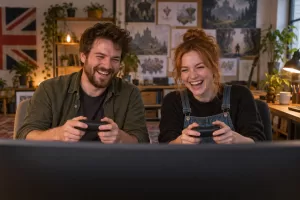 Two laughing developers for UK Games Fund boost