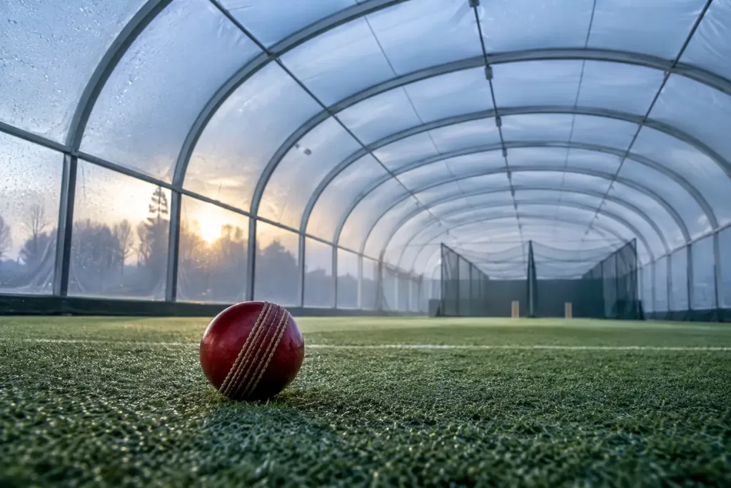 Empty all-weather cricket dome for fictional grassroots cricket domes 2026 editorial photograph