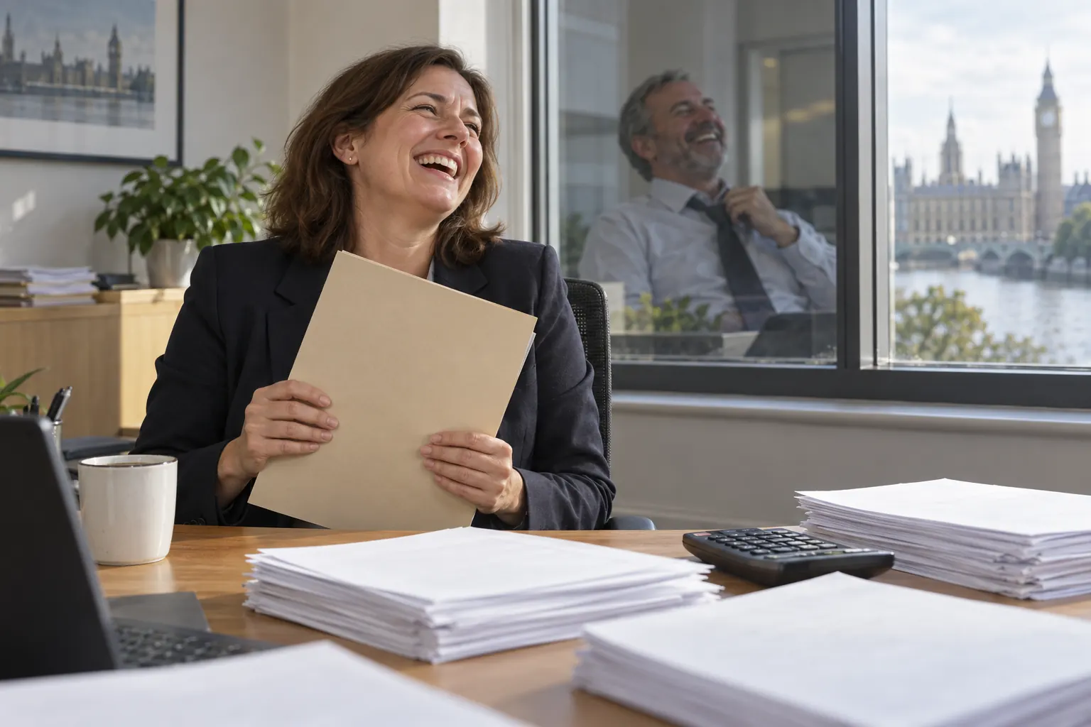 Two laughing professionals for fictional Insolvency Service Board appointments 2026