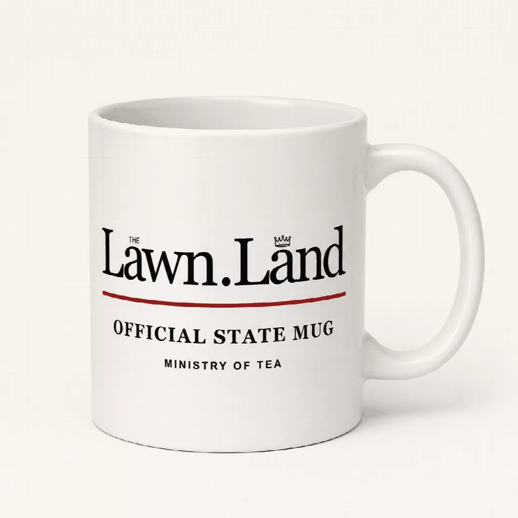 Official Lawnland State Mug — illustrative product mockup