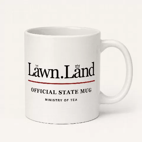 Official Lawnland State Mug — illustrative product mockup