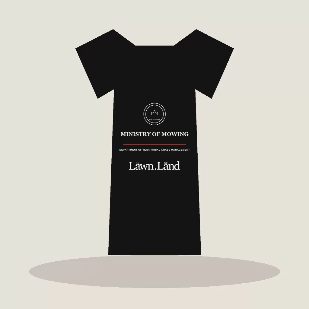 Ministry of Mowing T-shirt — illustrative product mockup