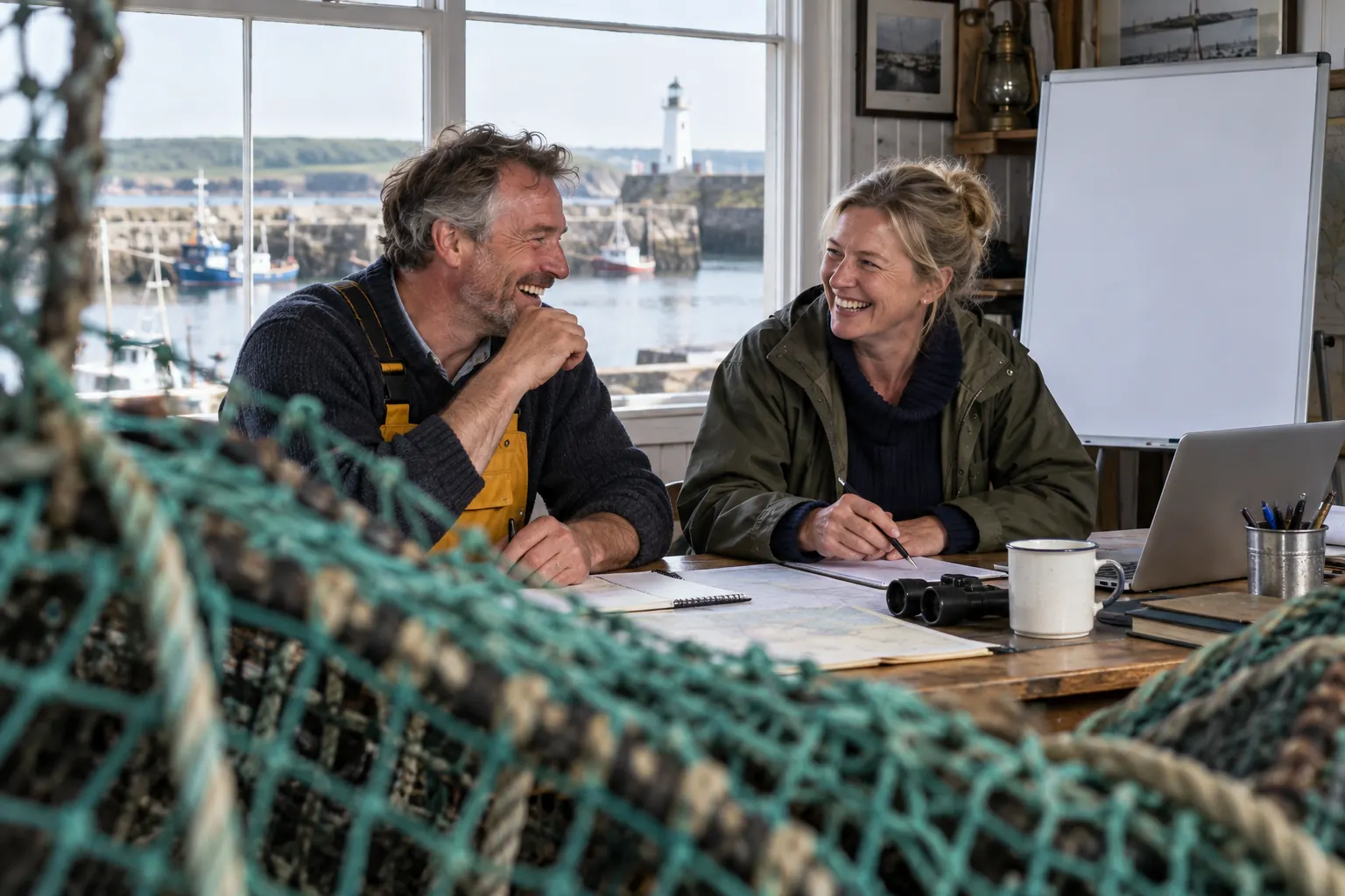 Two laughing advisers for Seafish board appointments