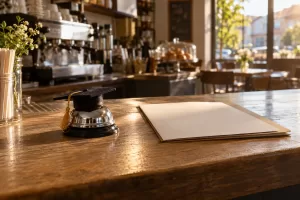 Original editorial photograph of a café bell in a graduation cap for Youth Jobs Grant 2026